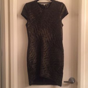 Torn by Ronny Kobo body con metallic dress